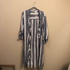 Dizzy Gal Plus Size Striped Cardigan